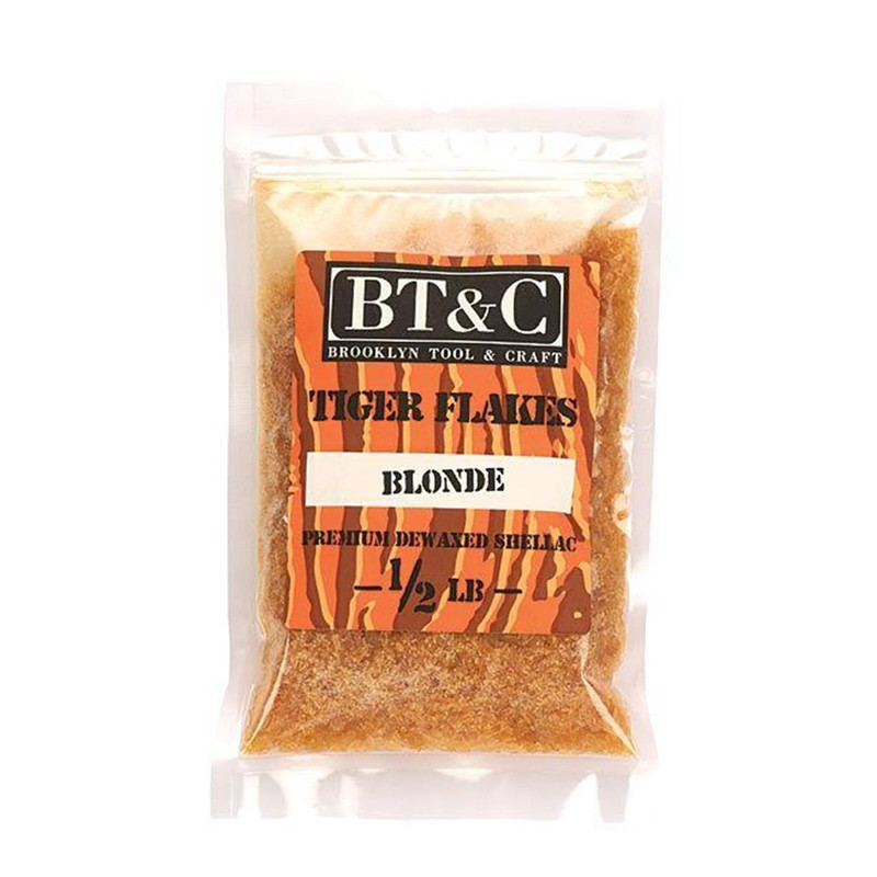 Dewaxed Shellac Flakes or Pellets - 1/2 lb - Color:Tiger Blonde - Types:Shellac Flakes